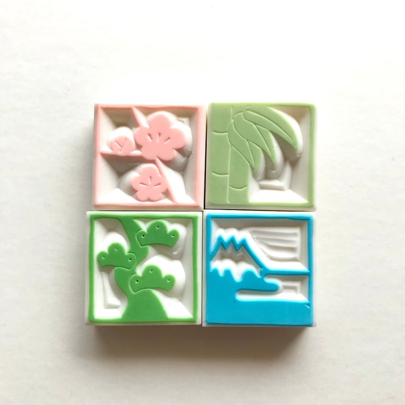 おめでたいスタンプ - 印章/印台 - 橡胶 绿色