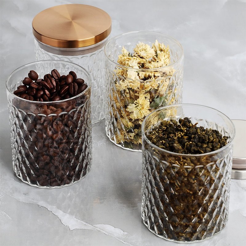 璀璨永恒保存罐(310ml) - 茶具/茶杯 - 玻璃 金色
