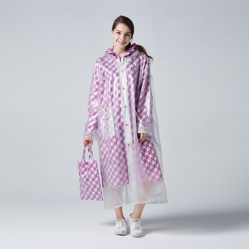 BAOGANI B04双层雨衣-千鸟格(紫色) - 雨伞/雨衣 - 防水材质 紫色