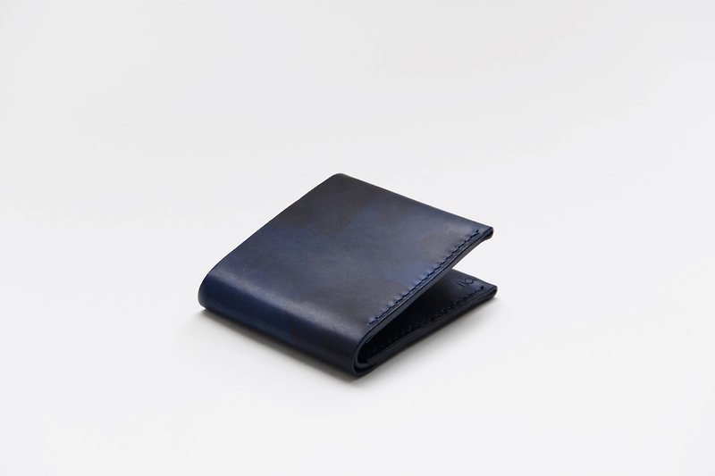 Leather Wallet – Navy Camouflage - 皮夹/钱包 - 真皮 蓝色