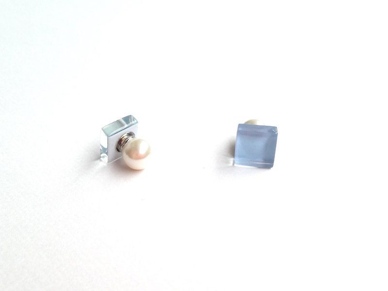 ガラスタイルのマグネットピアス（イヤリング） - 耳环/耳夹 - 玻璃 