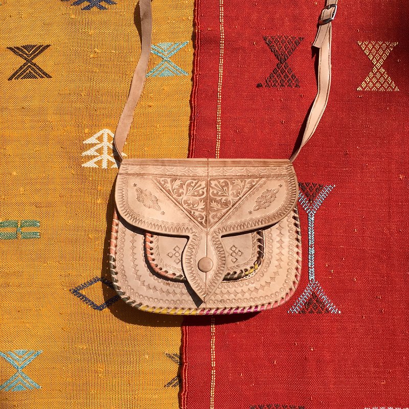 摩洛哥 彩色骆驼包 - 芭尼马拉橙花树下的相遇 - 侧背包/斜挎包 - 真皮 多色