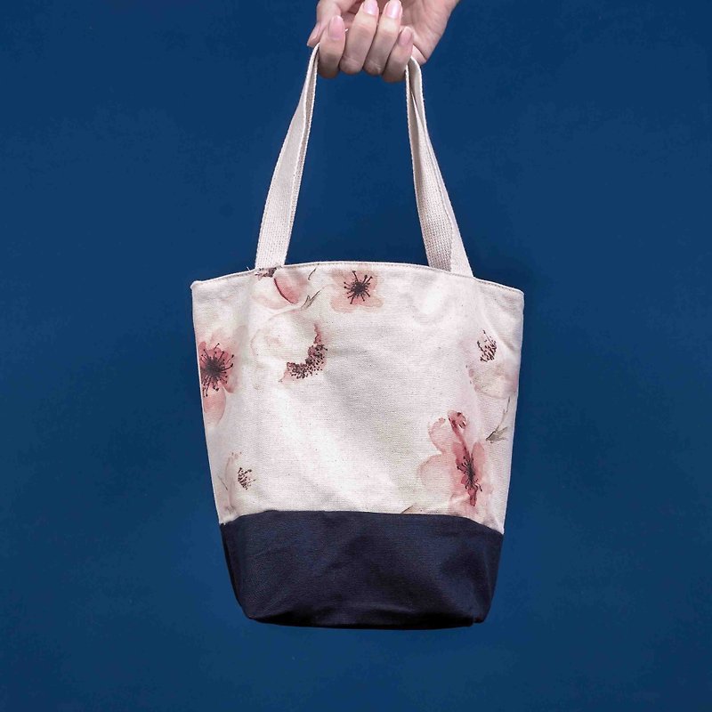 【定制化礼物】| Lunch Bag  午餐袋  附拉链 - 手提包/手提袋 - 棉．麻 白色