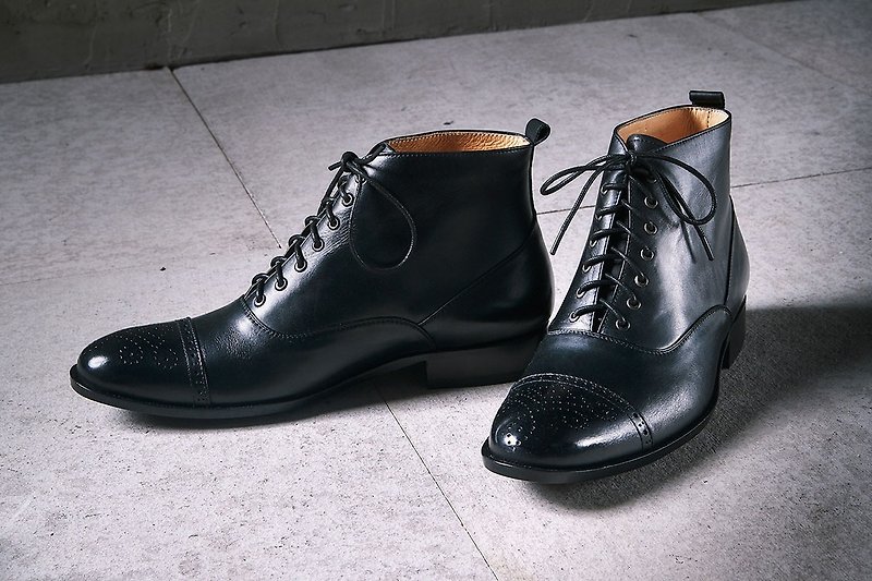巴尔莫勒尔皮底靴 经典黑 绅士鞋 靴子 男靴 男 - 男款靴子 - 真皮 黑色