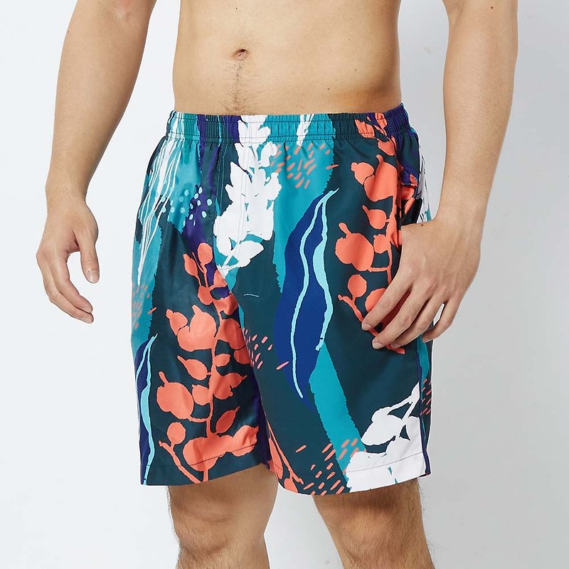 【植物系列】热岛月桃休闲海滩裤中性款 - 男士短裤 - 聚酯纤维 多色