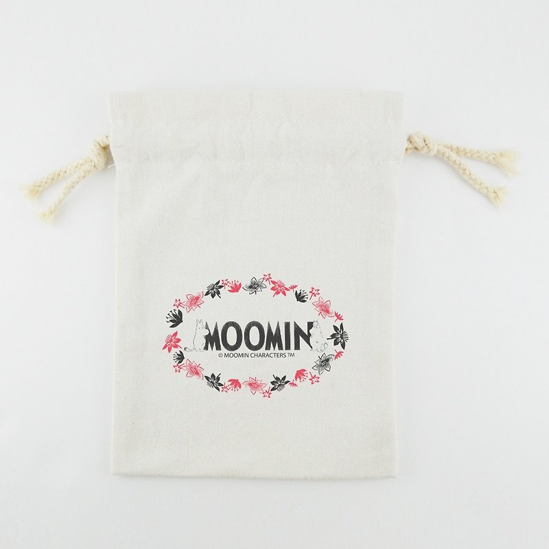 Moomin授权 - 束口袋 收纳袋 万用袋【献上我的爱】(大/中/小) - 化妆包/杂物包 - 棉．麻 红色