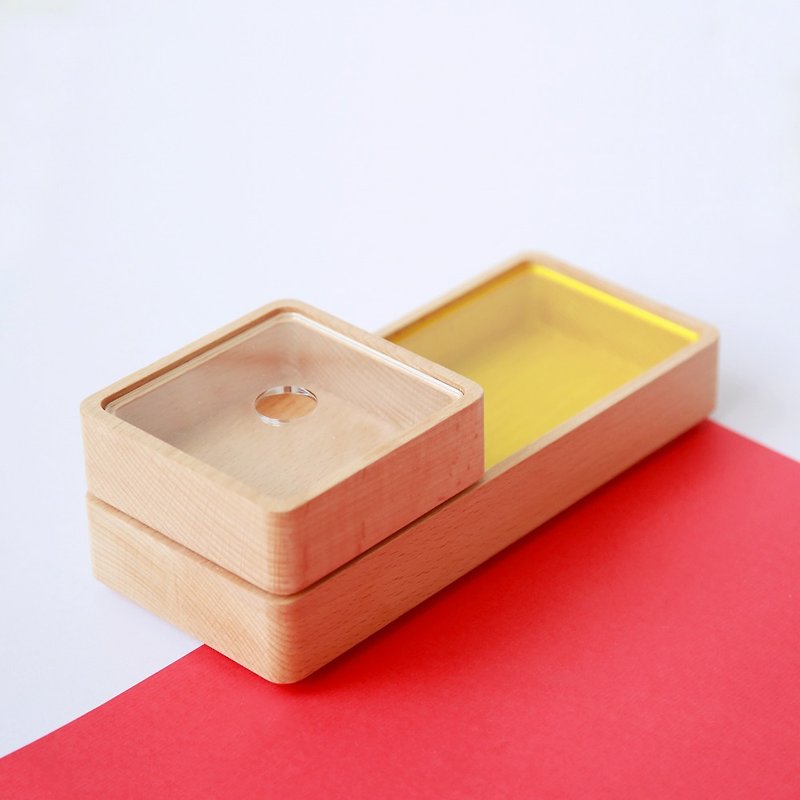 木质收纳盒-夏季限定(小) ─ 居家办公小物  送礼包装 加购刻字 - 收纳用品 - 木头 咖啡色