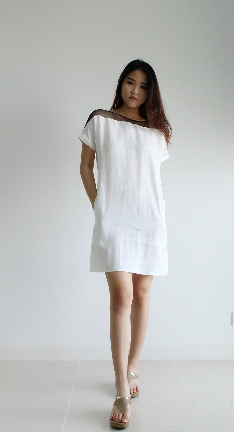 Made to order linen dress / linen clothing / long dress / casual dress E16D - 洋装/连衣裙 - 亚麻 