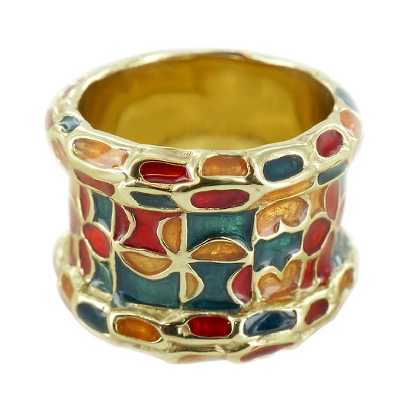 法国罗浮宫景泰蓝戒指 - 戒指 - 其他金属 多色