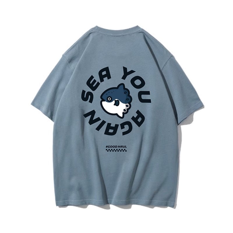Mola Mola 翻车鱼 短袖T恤 8色男女同款 钓鱼俱乐部 (男) - 男装上衣/T 恤 - 棉．麻 蓝色