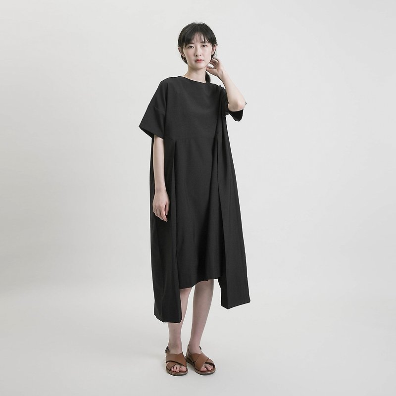 【经典原创】Magritte_马格利特结构洋装_CLD000_黑 - 洋装/连衣裙 - 棉．麻 黑色