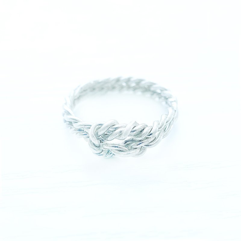 ROPE绳索系列 - 编织定制化纯银戒指 - 戒指 - 其他材质 银色