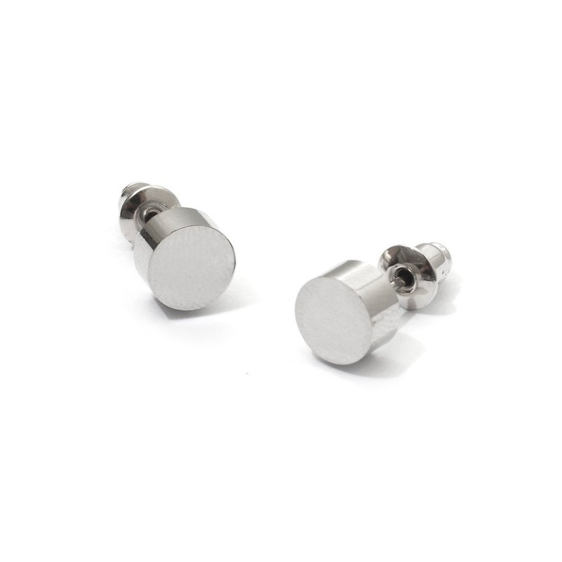 Recovery 厚圆耳环 (钢银色) - 耳环/耳夹 - 不锈钢 银色