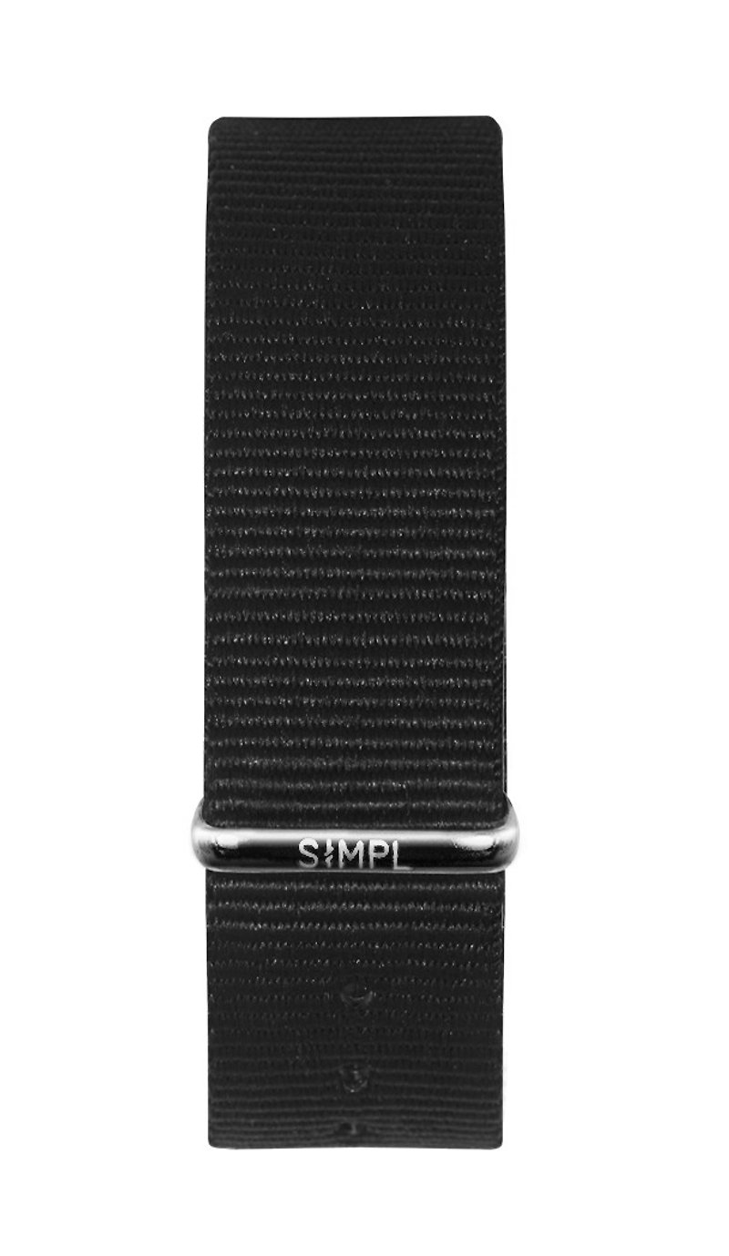 Simpl Watch - Black Nato Strap - 表带 - 尼龙 黑色
