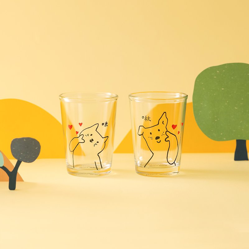 【李瑾伦联名 公益计划】爱猫爱狗玻璃杯组 - 杯子 - 玻璃 透明