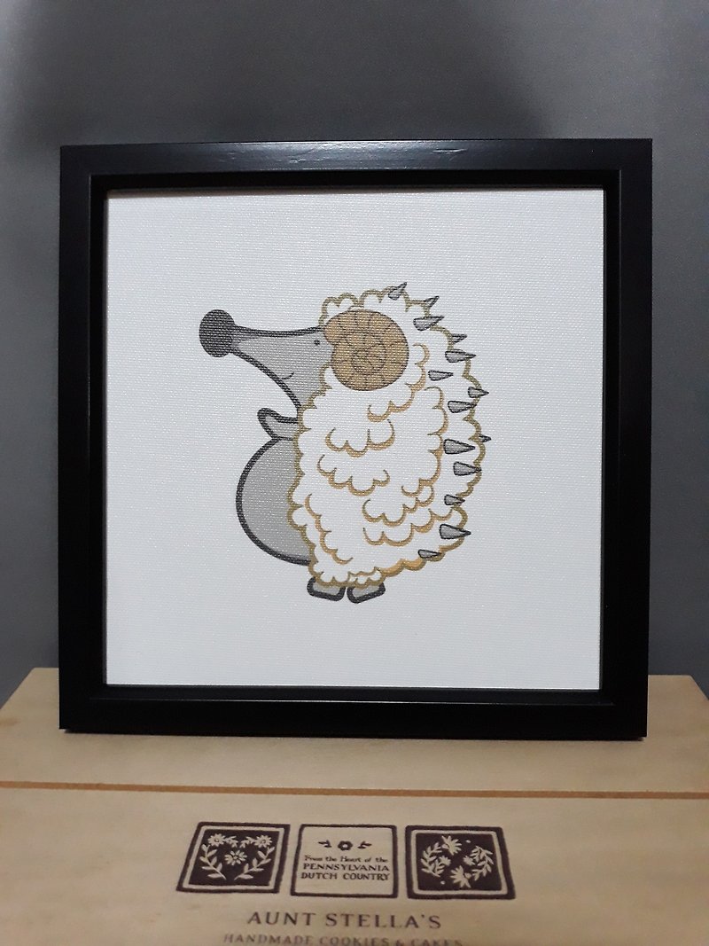 小刺猬复制画框:一个伪装绵羊的动作 - 海报/装饰画/版画 - 其他材质 灰色