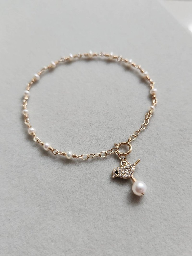 韶光 - 珍珠锆石金雀手链 - 手链/手环 - 其他材质 