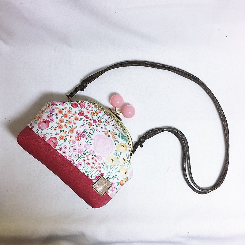 糖果口金包+甜夏+ - 化妆包/杂物包 - 棉．麻 粉红色