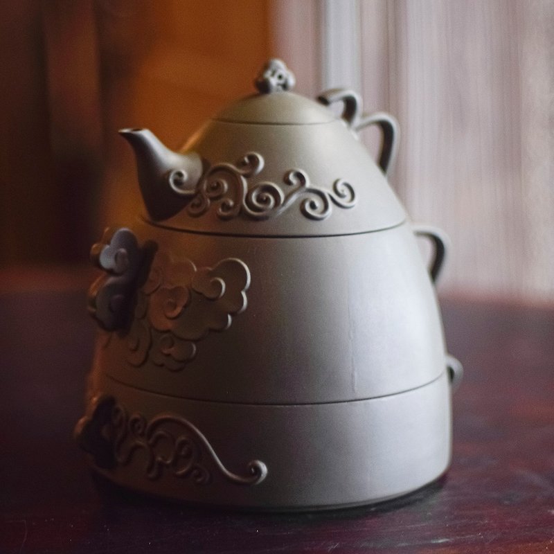 基隆山茶具组 - 茶具/茶杯 - 陶 红色
