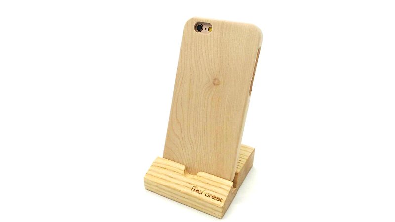 微森林．iPhone 6S 纯原木 木制手机壳-"枫木（树节）" ★★赠木制手机座★★ - 手机壳/手机套 - 木头 金色