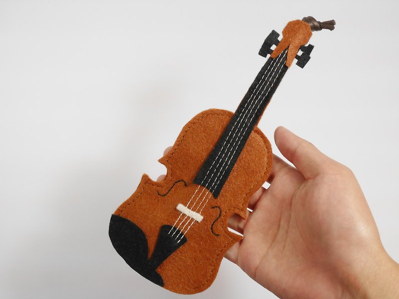 乐器造型钥匙包－小提琴 - 钥匙链/钥匙包 - 聚酯纤维 咖啡色
