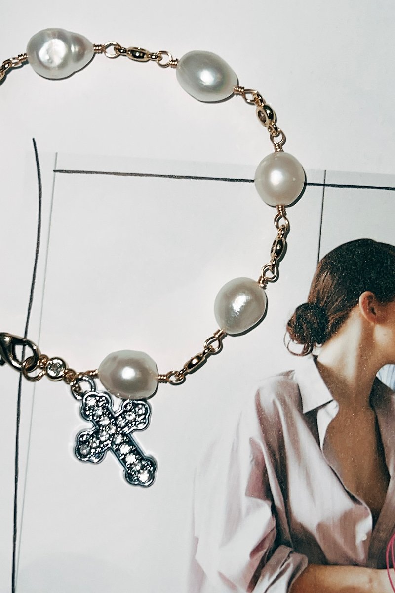 Pearls Rosary bracelet - 手链/手环 - 贵金属 