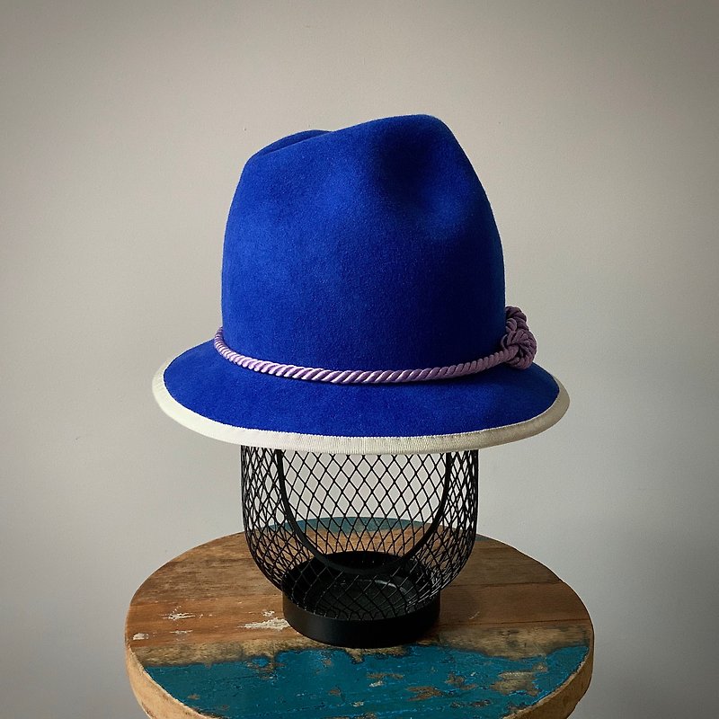 HYOKOU 手工 山岩帽 - 帽子 - 羊毛 蓝色