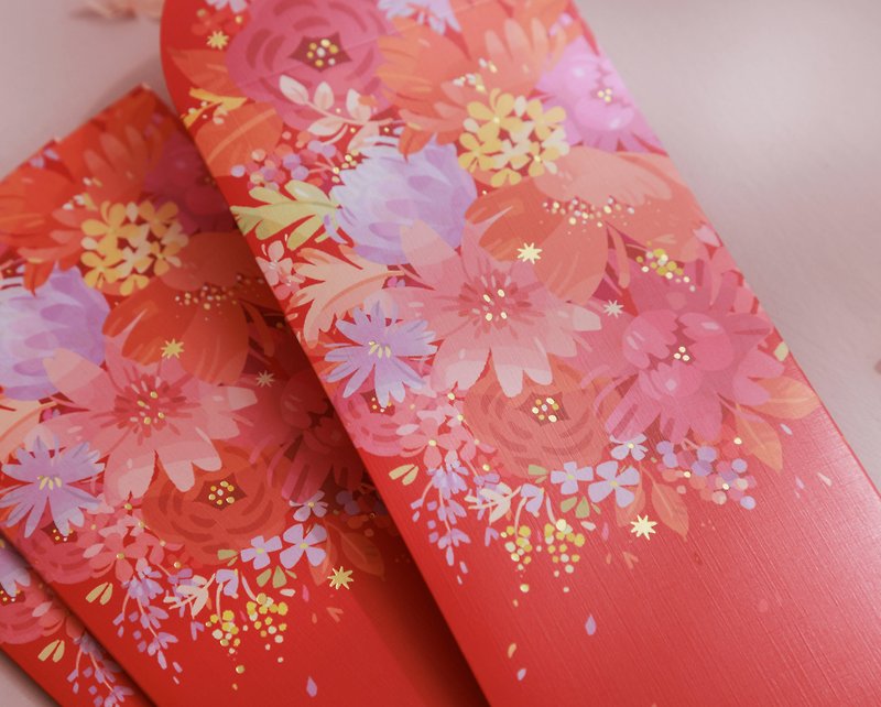烫金红包袋-富锦花宴(3入) - 红包/春联 - 纸 红色