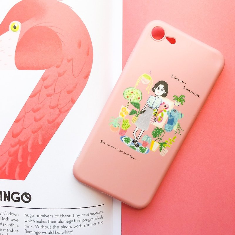 变色龙谈恋爱  iphone 手机壳 雾面软壳 - 手机壳/手机套 - 塑料 粉红色