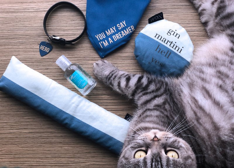 北欧猫咪福袋 Nordic Boy 送 酒精搓手液50ml一支 - 玩具 - 棉．麻 蓝色