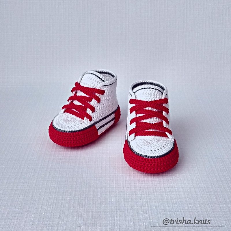 新生兒針織短靴運動鞋 knitted booties sneakers for newborns - 婴儿鞋 - 棉．麻 多色