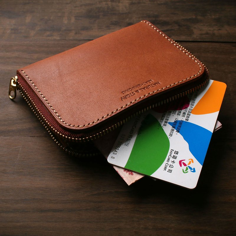 【NS皮件】皮夹、皮包、钱夹、零钱包、ㄇ型拉链短夹 (免费打印) - 皮夹/钱包 - 真皮 