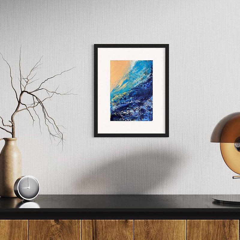 海的低语 冲浪/原始墙艺术抽象压克力纸板 - 海报/装饰画/版画 - 其他材质 蓝色
