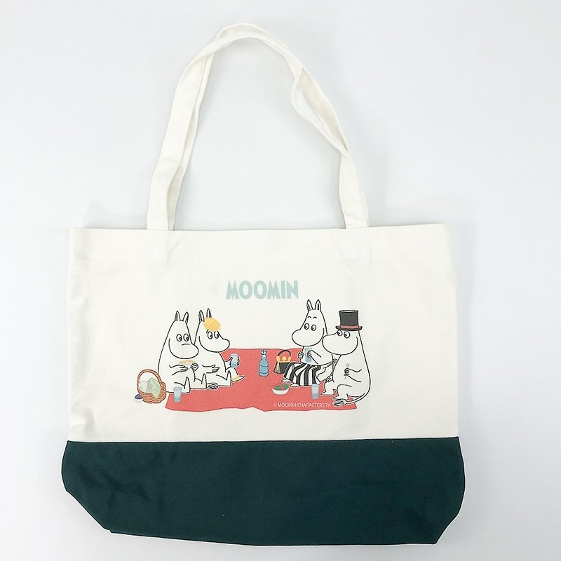 Moomin噜噜米授权-拼色购物包(墨绿),CB17AE03 - 侧背包/斜挎包 - 棉．麻 红色