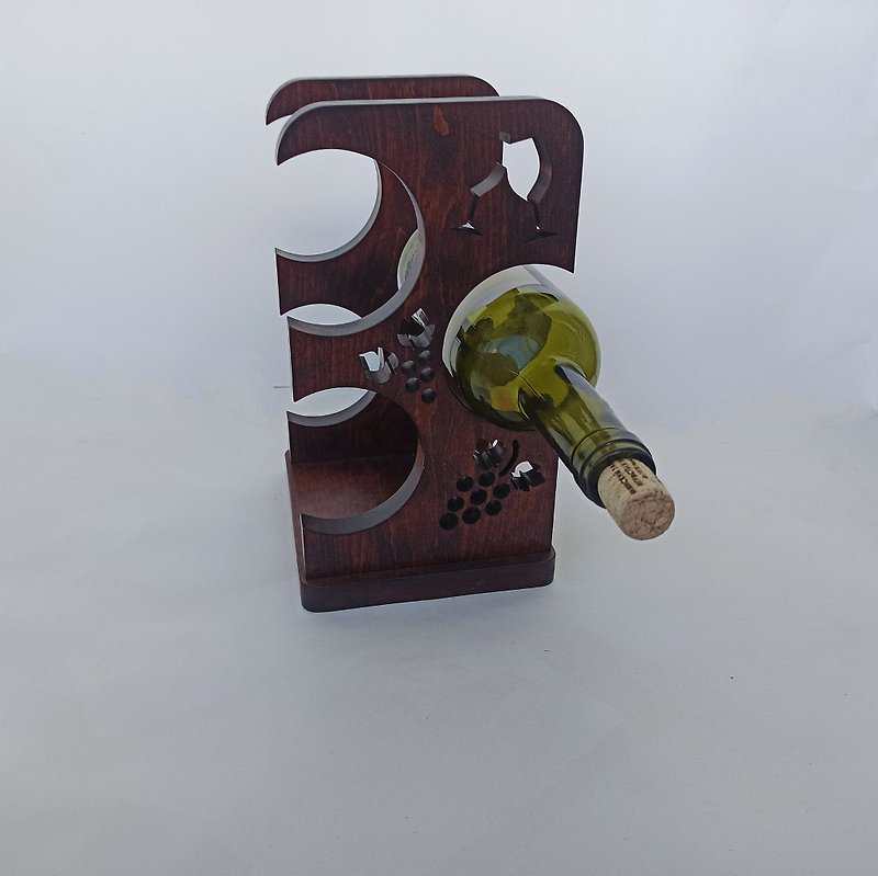 Wine Glass Rack Wooden - 置物架/篮子 - 木头 咖啡色