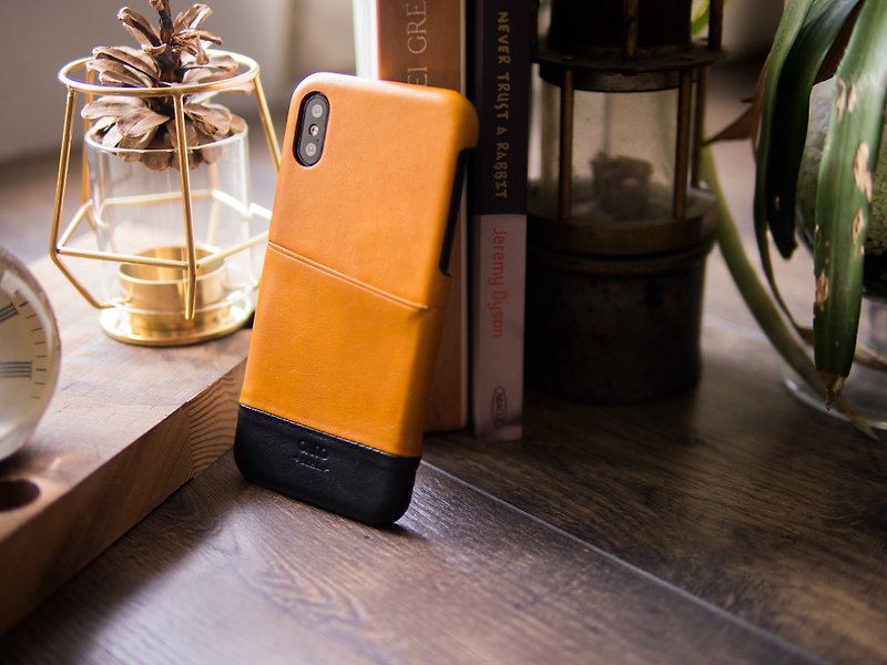 Alto iPhone X 5.8寸 真皮手机壳背盖 Metro - 焦糖棕 - 手机壳/手机套 - 真皮 橘色