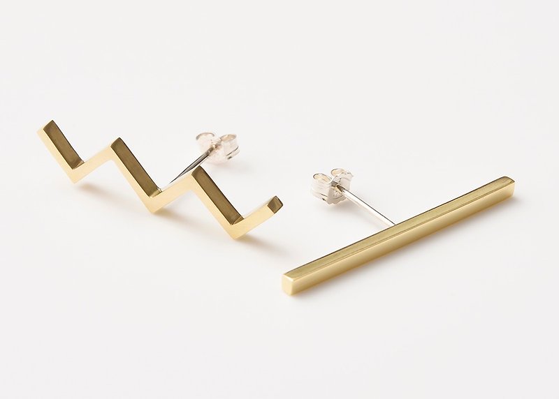CP115 - 耳环/耳夹 - 其他金属 金色