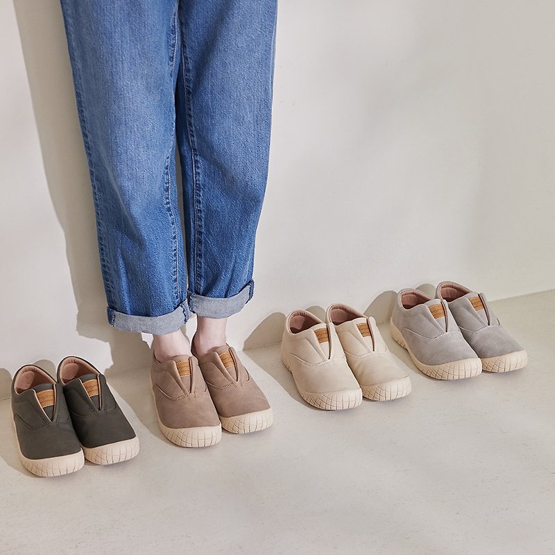 (容量加大)足部减压!3D步态平衡健康机能鞋 - 女款休闲鞋 - 人造皮革 白色