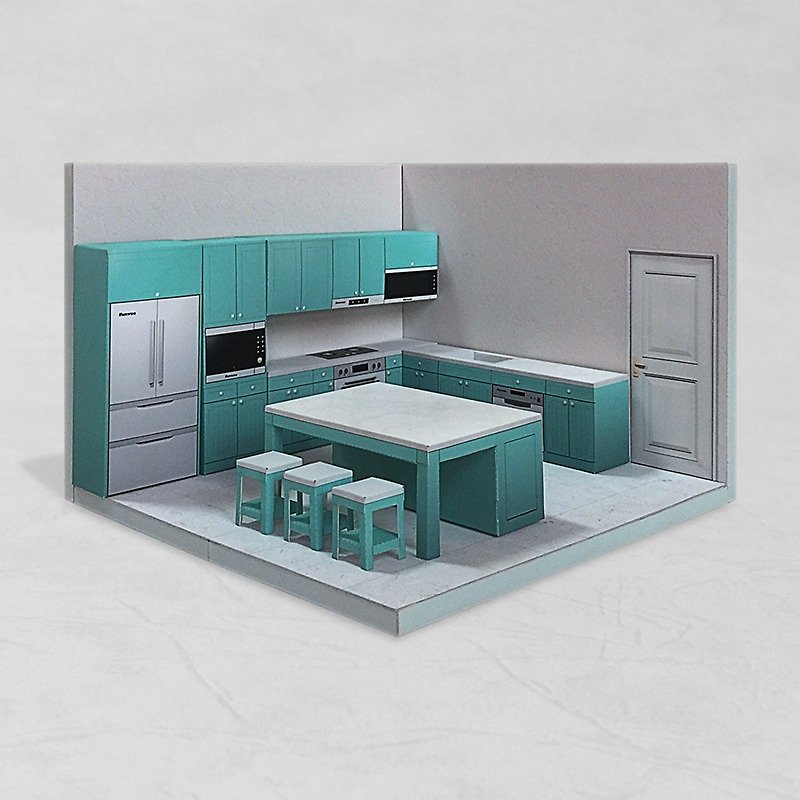 场景袖珍屋 - Kitchen #002 - DIY 纸模型 - 木工/竹艺/纸艺 - 纸 多色