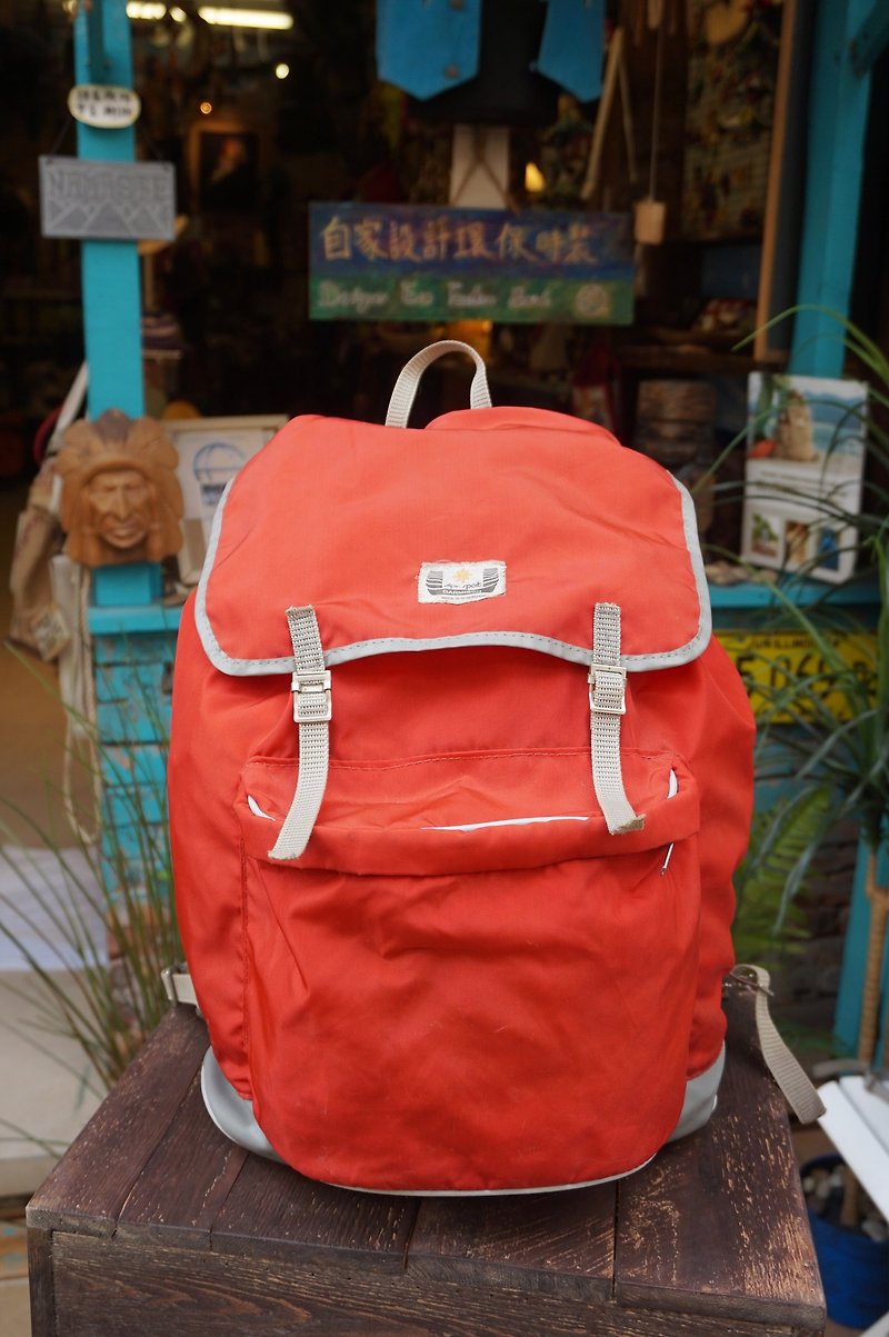 EARTH.er  :: Vintage系列 :: │"Alpinsport"西德制复古背包 ● "Alpinsport" Vintage Red Backpack made in West Germany │ - 后背包/双肩包 - 其他材质 红色