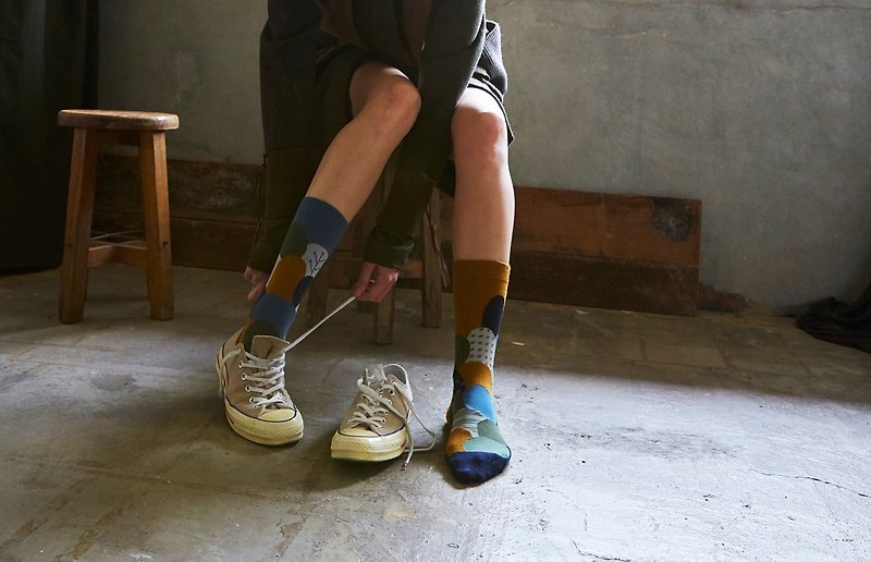 靴下ウドゥンヒル / irregular / socks / wood - 袜子 - 棉．麻 多色