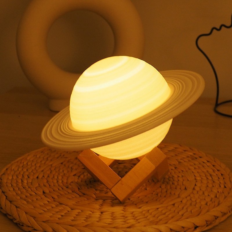 自带光环土星小夜灯 - 灯具/灯饰 - 塑料 白色