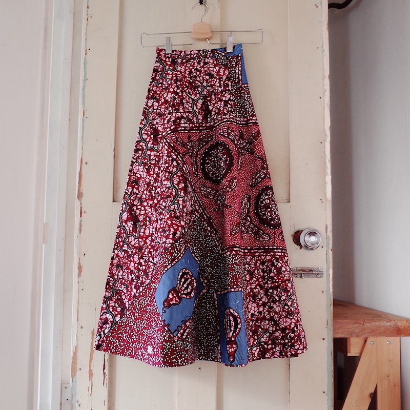 キテンゲ　半円形の巻きスカート light bulb - 裙子 - 棉．麻 粉红色