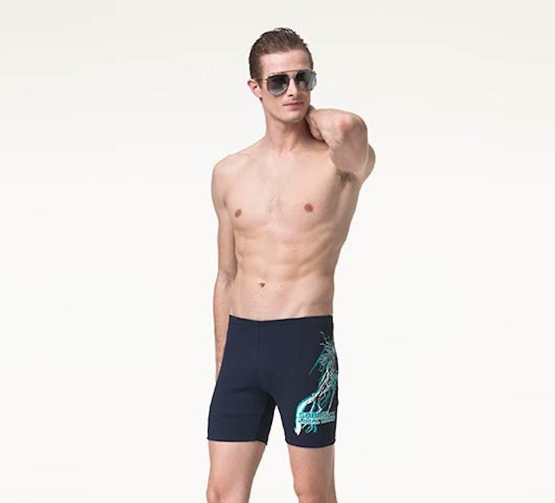 MIT 五分泳裤 加大尺码 (泡汤专用) - 男装泳裤 - 聚酯纤维 多色