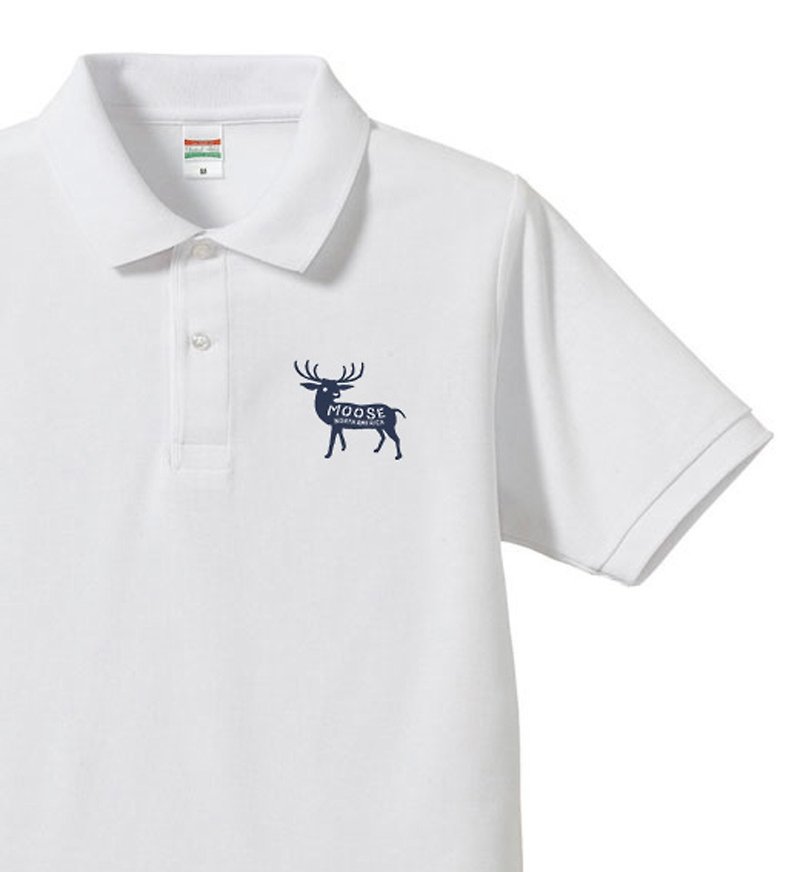moose   ポロシャツ【受注生産品】 - 女装上衣 - 棉．麻 白色
