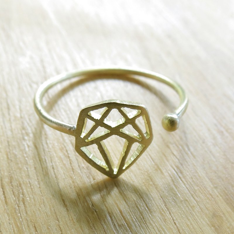 WABY Geometric diamond ring - 戒指 - 其他金属 