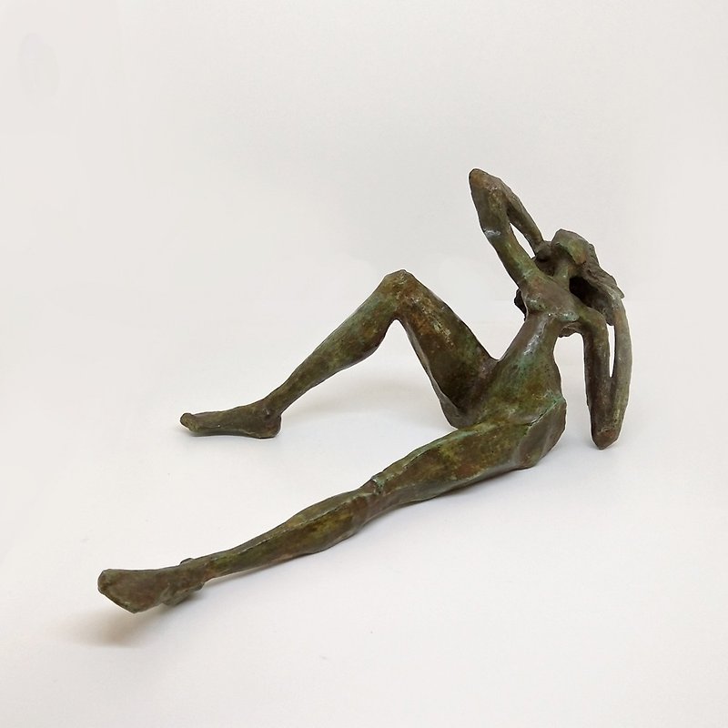 【珍藏艺品】IT WAS SO HOT法国手工青铜雕塑 | Michel Audiard - 摆饰 - 铜/黄铜 绿色