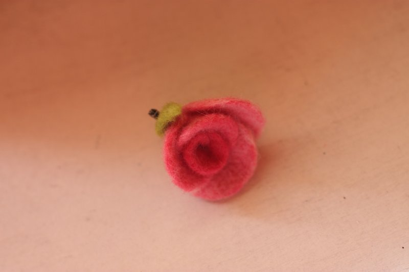 天然染色系玫瑰胸针 桃红色 胭脂虫 目前有现货 可直接下标 - 胸针 - 羊毛 粉红色