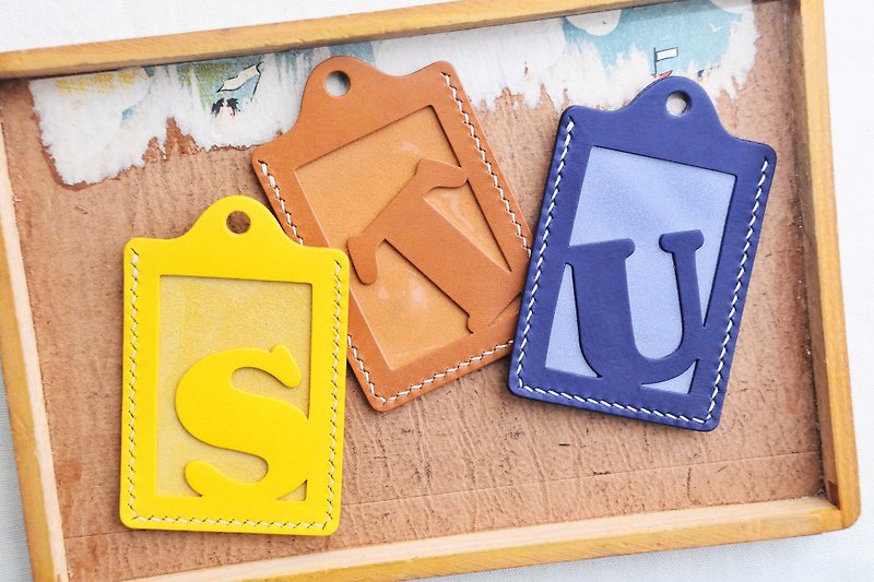 头文字 S | T | U 字母证件套 好好缝 皮革材料包 卡片夹 名片夹 - 皮件 - 真皮 黄色