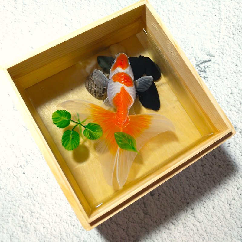 不期而遇 一见倾心 3D金鱼手绘树脂画 永生鱼 私人订制 免费改色 - 摆饰 - 树脂 多色
